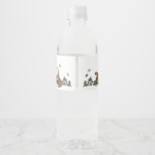 Waldtiere Storybook Kinderdusche Wasserflaschenetikett (Rückseite)