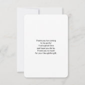 Waldtiere tanzen um einen Bäume herum Dankeskarte (Rückseite)