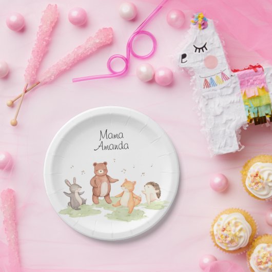 Waldtiere tanzen Wälder Picnic Pappteller (Party)