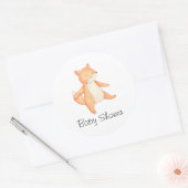 Waldtiere tanzen Wälder Picnic Runder Aufkleber (Umschlag)