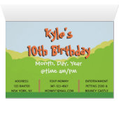 Waldtiere Thema Geburtstagsausweis (Innenansicht Horizontal (Unten))