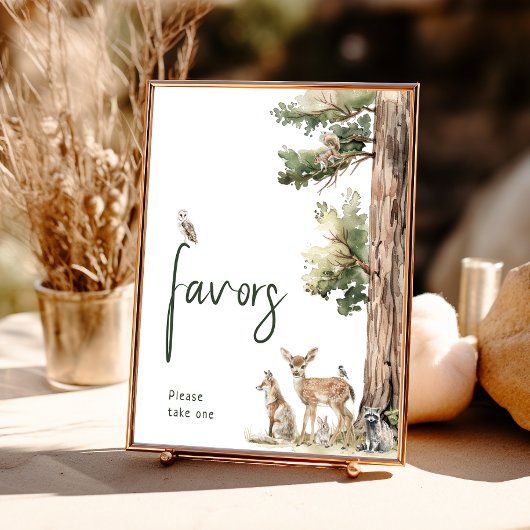 Waldtiere Tiere Kinderdusche bevorzugt Schild