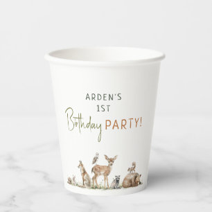 Waldtiere Tiere Kindergeburtstag Party Pappbecher