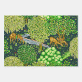 WALDTIERE, TIERE MIT BROKEN, farbenfroh Geschenkpapier Set (Vorderseite 3)