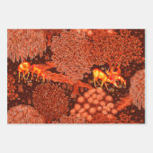 WALDTIERE, TIERE MIT BROKEN, farbenfroh Geschenkpapier Set (Vorderseite 2)