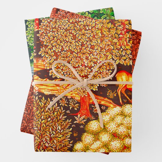 WALDTIERE, TIERE MIT BROKEN, farbenfroh Geschenkpapier Set (Beispiel)