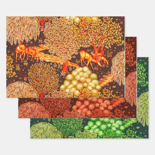 WALDTIERE, TIERE MIT BROKEN, farbenfroh Geschenkpapier Set (Set)