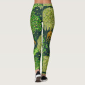 WALDTIERE, TIERE MIT BROOK, grüne Blume Leggings (Rückseite)