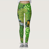 WALDTIERE, TIERE MIT BROOK, grüne Blume Leggings (Vorderseite)