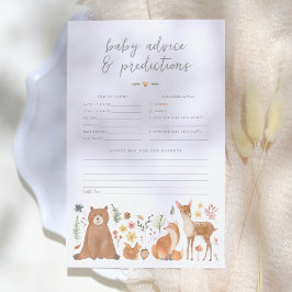 Waldtiere tragen Baby Predication & Advisor Game