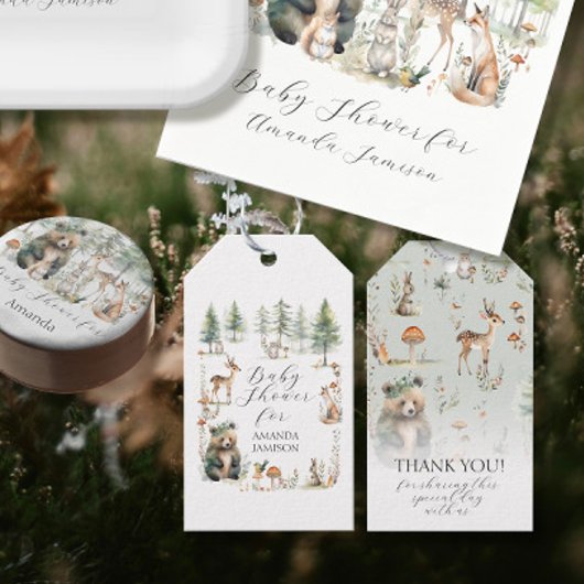 Waldtiere tragen Hirsche Niedliche Woodland Babydu Geschenkanhänger