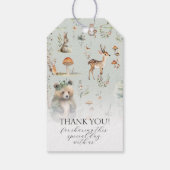 Waldtiere tragen Hirsche Niedliche Woodland Babydu Geschenkanhänger (Rückseite)