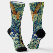 Waldtiere und Blumen, William Morris Socken (Gewinkelt)