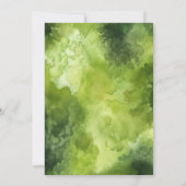 Waldtiere und Grünpflanzen Niedlicher Kindergeburt Einladung (Rückseite)