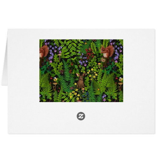 Waldtiere und Pflanze (Rückseite Horizontal)