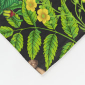 Waldtiere und Pflanze Fleecedecke (Ecke)