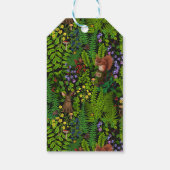 Waldtiere und Pflanze Geschenkanhänger (Rückseite)