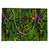 Waldtiere und Pflanze Große Geschenktüte (Rückseite)