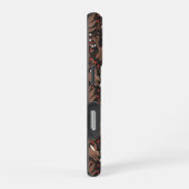 Waldtiere und Pflanze in rot und braun iPhone Hülle (Rechte Seite)