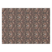 Waldtiere und Pflanze in rot und braun Tischdecke (Vorderseite (Horizontal))