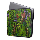 Waldtiere und Pflanze Laptopschutzhülle (Vorderseite Links)
