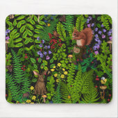 Waldtiere und Pflanze Mousepad (Vorne)
