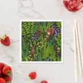 Waldtiere und Pflanze Serviette (Beispiel)