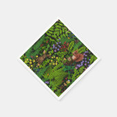 Waldtiere und Pflanze Serviette (Ecke)