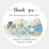 Waldtiere - vielen Dank Runder Aufkleber (Vorderseite)