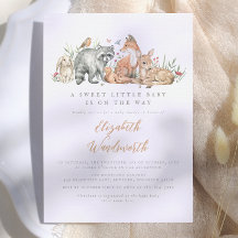 Waldtiere Vintage Babydusche