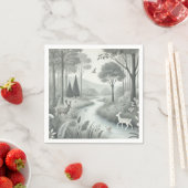 Waldtiere vintage serviette (Beispiel)
