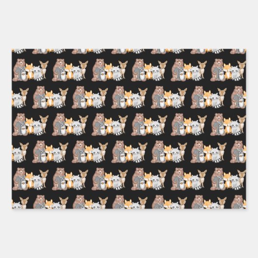 Waldtiere von Waldtieren Geschenkpapier Set (Vorderseite)