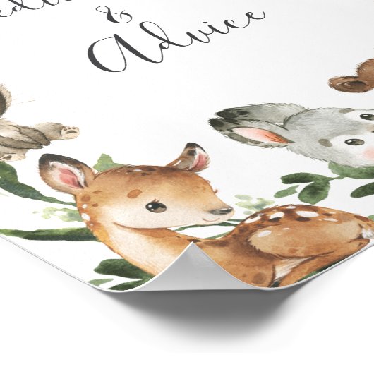 Waldtiere - Vorhersagen und Hinweise Poster (Ecke)