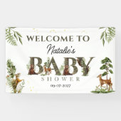 Waldtiere Wald Baby Shower Banner (Horizontal)
