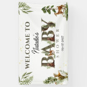 Waldtiere Wald Baby Shower Banner (Vertikal)