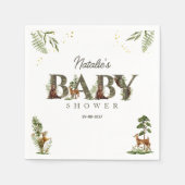 Waldtiere Wald Baby Shower Serviette (Vorderseite)