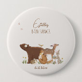 Waldtiere Wald Freunde Baby Shower Button (Vorderseite)
