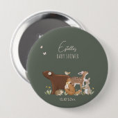 Waldtiere Wald Freunde Baby Shower Button (Vorne & Hinten)