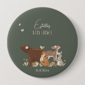 Waldtiere Wald Freunde Baby Shower Button (Vorderseite)