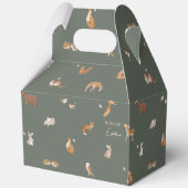 Waldtiere Wald Freunde Baby Shower Geschenkschachtel (Rückseite)