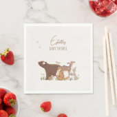 Waldtiere Wald Freunde Baby Shower Serviette (Beispiel)