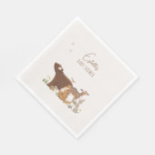 Waldtiere Wald Freunde Baby Shower Serviette (Ecke)