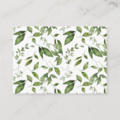 Waldtiere Wald Grüne Dusche Winzer Begleitkarte (Rückseite)