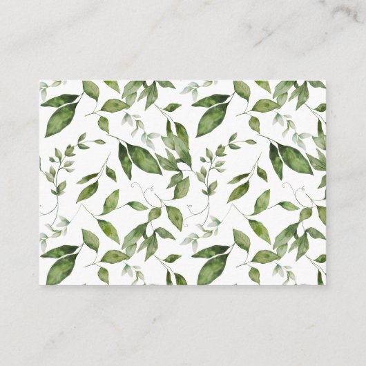 Waldtiere Wald Grüne Dusche Winzer Begleitkarte (Rückseite)