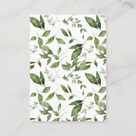 Waldtiere Wald Grüne Dusche Winzer Begleitkarte (Rückseite)