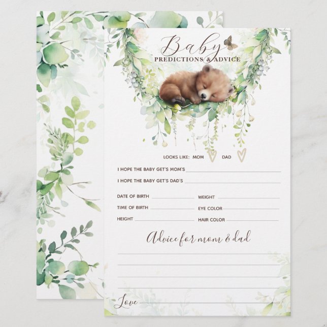 Waldtiere Wald Grüne Kinderduschenspiel (Vorne/Hinten)