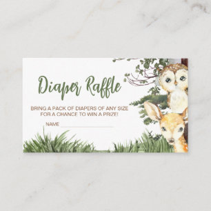 Waldtiere Wald Kinderdusche Windelwindeln Begleitkarte