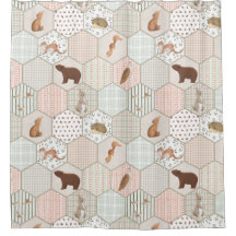 Waldtiere Wald Patchwork Baby Shower Geschenk