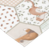 Waldtiere Wald Patchwork Baby Shower Geschenk Tischdecke (Schrägansicht)