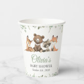 Waldtiere, Wald, Wild One, Babydusche Pappbecher (Vorderseite)